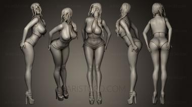 Figurines of girls (STKGL_0184) 3D model for CNC machine